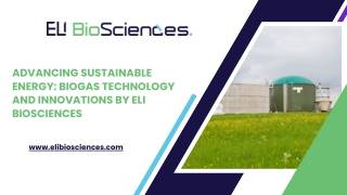Advancing Sustainable Energy: Biogas Technology and Innovations ELI Biosciences