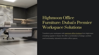 Premium Luxury Office Furniture Dubai & Modern Office Furniture