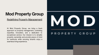 Mod Property Group: Redefining Property Management
