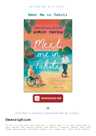 PDF READ Meet Me in Tahiti