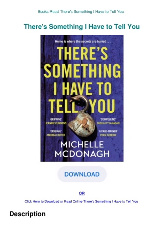 Books Read There's Something I Have to Tell You