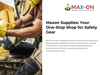 Affordable Safety Gear Online – Shop at Maxon Supplies