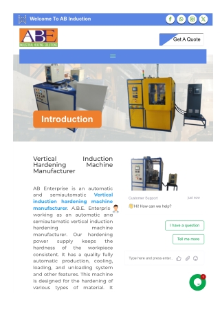 Reliable Vertical Induction Hardening Machine Manufacturer