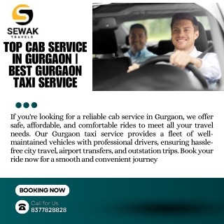 Top Cab Service in Gurgaon  Best Gurgaon Taxi Service