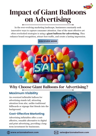 Elevate Your Brand with Giant Balloons for Advertising