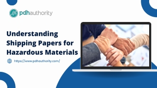 Understanding Shipping Papers for Hazardous Materials