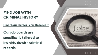 Find Job with Criminal History