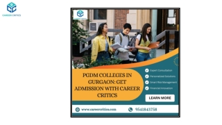 PGDM Colleges in Gurgaon  with Career Critics