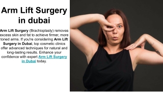 Arm Lift Surgery in Dubai