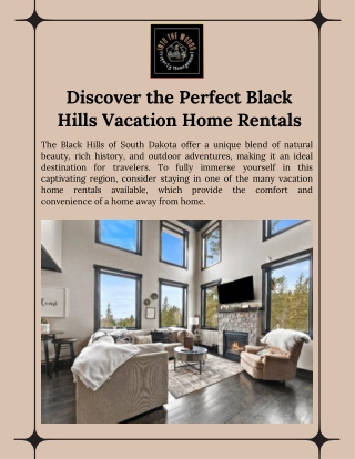 Black Hills Vacation Home Rentals for a Relaxing Stay