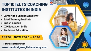 Top 10 IELTS Coaching Institutes In India
