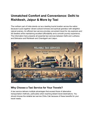 2. Unmatched Comfort and Convenience_ Delhi to Rishikesh, Jaipur & More by Taxi