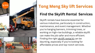 Find the Skylift Rental Price & Services