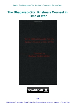 Books  The Bhagavad-Gita Krishna's Counsel in Time of War