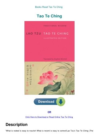 Books Read Tao Te Ching