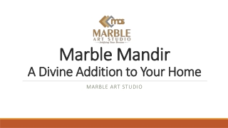 Elegant Marble Mandir for Home & Office | Marble Art Studio