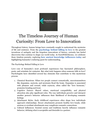 The Timeless Journey of Human Curiosity_ From Love to Innovation