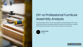DIY vs Professional Furniture Assembly Analysis