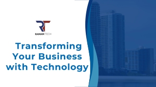 Ramam Tech-Transforming your business with technology