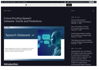 Future-Proofing Speech Datasets Trends and Predictions