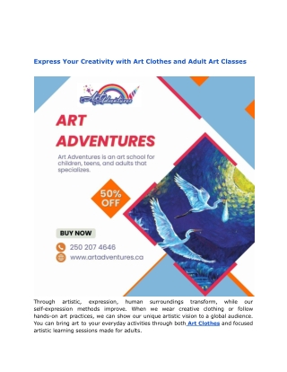Express Your Creativity with Art Clothes and Adult Art Classes