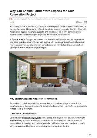 Why You Should Partner with Experts for Your Renovation Project