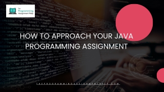 How to Approach Your Java Programming Assignment