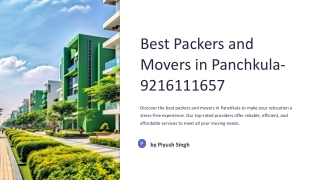 Best Packers and Movers in Panchkula – Safe, Reliable & Affordable Shifting