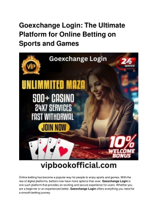 Goexchange Login_ The Ultimate Platform for Online Betting on Sports and Games