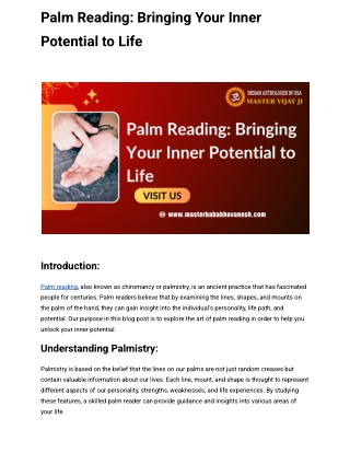 Palm Reading_ Bringing Your Inner Potential to Life