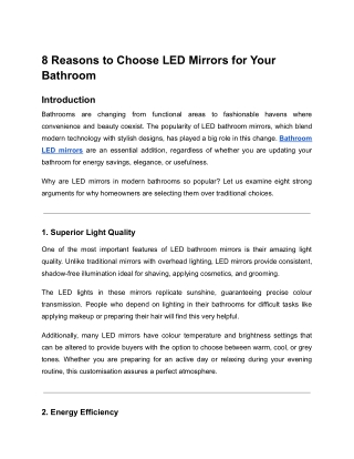 8 Reasons to Choose LED Mirrors for Your Bathroom.docx