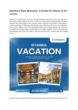 Istanbul’s Best Museums: A Guide for History & Art Lovers