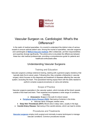 Varicose Veins Surgery by the Best Vein Specialists Serving Milford