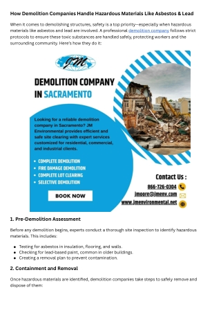 How Demolition Companies Handle Hazardous Materials Like Asbestos & Lead