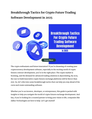 Breakthrough Tactics for Crypto Future Trading Software Development in 2025