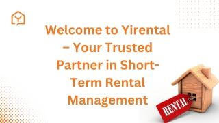 Welcome to Yirental – Your Trusted Partner in Short-Term Rental Management