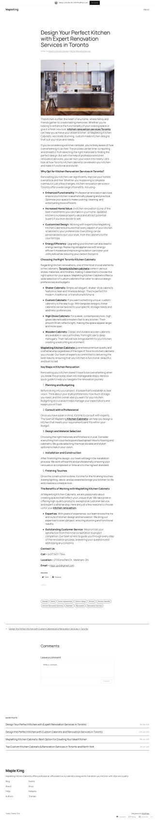 Design Your Perfect Kitchen with Expert Renovation Services in Toronto