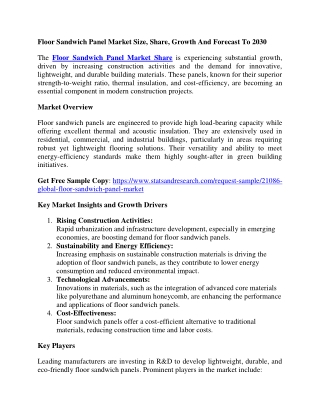 Floor Sandwich Panel Market Size