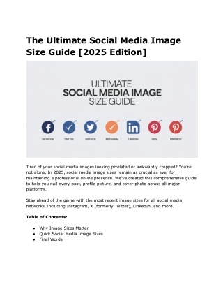 The Ultimate Social Media Image Size Guide [2025 Edition]