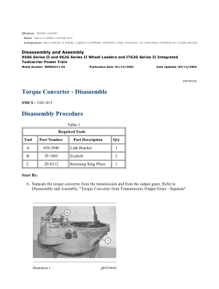 Caterpillar Cat 962G II WHEEL LOADER (Prefix AYG) Service Repair Manual Instant Download (AYG00001 and up)