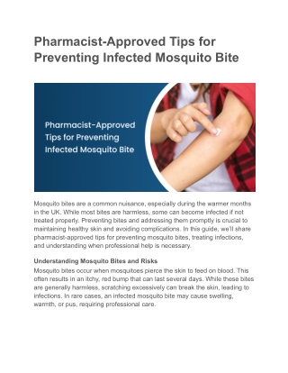 Pharmacist-Approved Tips for Preventing Infected Mosquito Bite