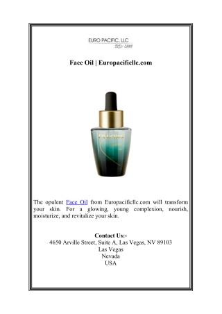 Face Oil | Europacificllc.com