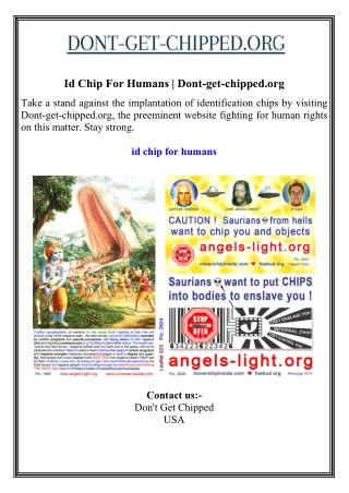 Id Chip For Humans  Dont-get-chipped.org