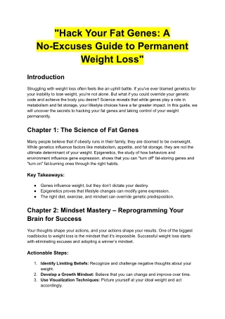 Hack Your Fat Genes A No-Excuses Guide to Permanent Weight Loss