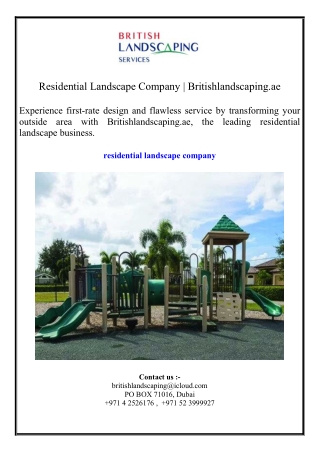 residential landscape company
