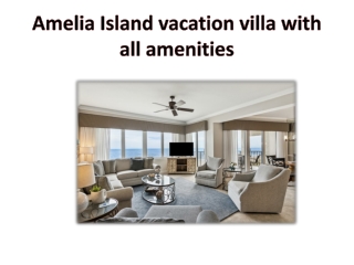 Amelia Island vacation villa with all amenities