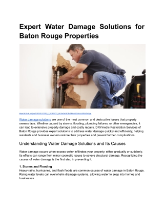 _Expert Water Damage Solutions for Baton Rouge Properties _ BLOG FOR MONTH 3