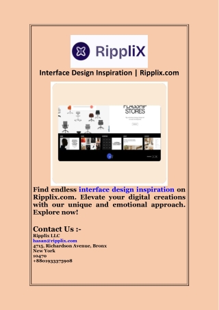 Interface Design Inspiration  Ripplix com