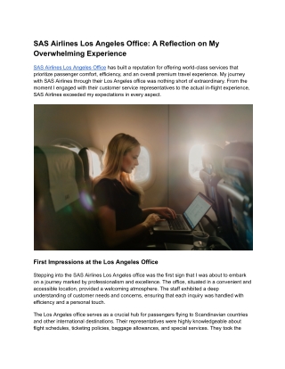 SAS Airlines Los Angeles Office