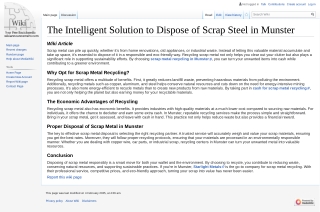 The Intelligent Solution to Dispose of Scrap Steel in Munster